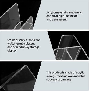 Trong suốt Acrylic bước-phong cách máy tính để bàn hiển thị <span class=keywords><strong>rack</strong></span>-đa mục đích hiển thị và lưu trữ giá - Product Image 4