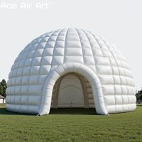 Casa de cúpula inflable de tienda duradera para acampar al aire libre, uso comercial y ventas, tienda de cúpula inflable redonda