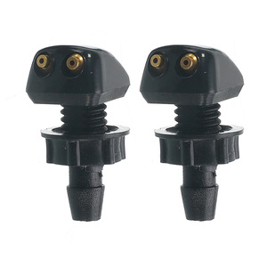 Universal Windshield <b>Washer</b> Nozzle 3877 Car Clip-On Retrofit Upgrade Black Plastic With Brass Tips - Product Image 2