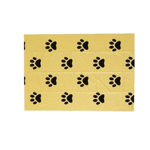 Bolsas para excremento de perro, diseño de huellas amarillas, bolsas biodegradables gruesas para desechos de mascotas, 15 rollos para uso en exteriores - Product Image 5