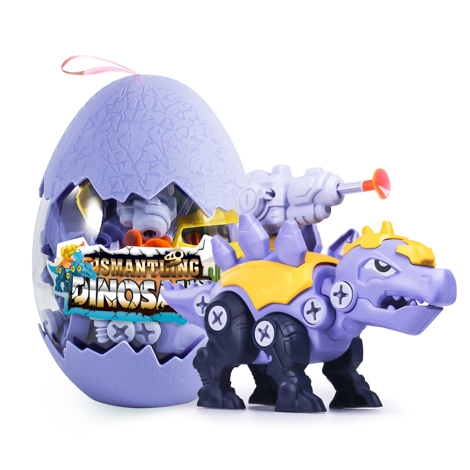 Kit de jeu d'ingénierie de construction bricolage Stegosaurus démonter les dinosaures emballage d'oeufs en plastique assemblé jouets de dinosaures