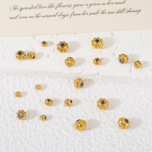 Stainless Steel Baroque Pumpkin Beads Mixed Sizes <b>Spacer</b> Beads For Bracelet Making - Product Image 4