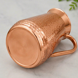 <b>Copper</b> <b>Mug</b> With Handle Vintage Style Hammered Finish Drinkware Luxury Tableware Serveware For Hotel Restaurant Home Decor - Product Image 1