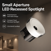 Spot encastré LED COB 12W, lampe encastrée 75mm, petite ouverture, spot de plafond en aluminium pour intérieur LP-FX7570SH-NR-23-1