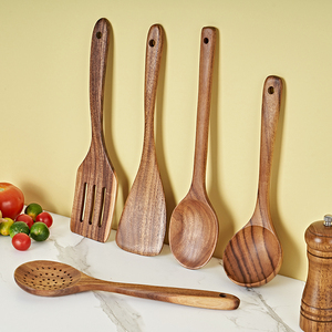 Juego de utensilios de <span class=keywords><strong>cocina</strong></span> de madera de acacia personalizados, utensilios de <span class=keywords><strong>cocina</strong></span> de madera de teca que incluyen cuchara y espátula, utensilios para su <span class=keywords><strong>cocina</strong></span> - Product Image 2
