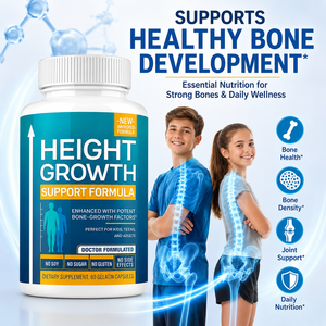 Wholesale OEM Private Label 60 Capsules Calcium Vitamin D3 K2 Lysine Natural Bone Growth <strong>Height</strong> Growth Supplement <strong>Booster</strong> - Product Image 2