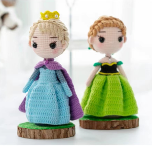 Tùy Chỉnh Bán Buôn Crochet Công Chúa Búp Bê Handmade Kid Của Đồ Chơi Crocheting Đồ Chơi Cho Cô Gái - Product Image 1