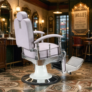 Fauteuil de Salon de Coiffure de Luxe en Acier Inoxydable, Fauteuil Pivotant et Réglable en Hauteur pour Coiffure, Permanente, Coloration et Coiffage en Salon - Product Image 6