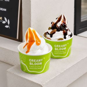 Vasos de Papel Verdes Personalizados para Helado, Yogur, Postres y Panadería, con Impresión de Logotipo, Venta al Por Mayor, Proveedor de Fábrica - Product Image 6