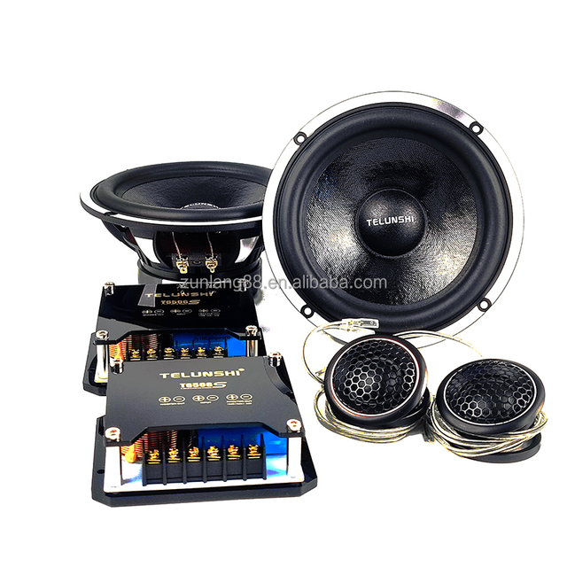 Car Audio Speakers Component 6.5 Inch Mirange Bass Woofer Dome Tweeters RMS 60W Full Range 2-way Car Sound Component Speaker