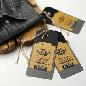 eco friendly products 2024 Hot Sale Custom logo Clothing Paper Printed Hang Tags and label