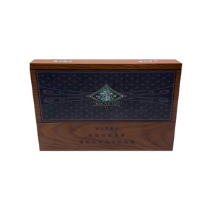 Humidor de madera maciza hecho a medida, de gran capacidad, caja de cigarros portátil de madera, venta al por mayor del fabricante. - Product Image 2