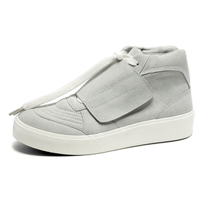 Baskets Montantes de Créateur de Luxe Pour Hommes, Bottines <span class=keywords><strong>en</strong></span> Toile à Plateforme Plate, Fermeture à Lacets, Style Urbain Décontracté, Chaussures Plates <span class=keywords><strong>en</strong></span> <span class=keywords><strong>Cuir</strong></span> - Product Image 2