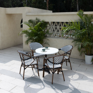 Pháp ngoài trời bàn ghế cà phê cửa hàng Retro PE mây bàn ghế Homestay sân vườn ngoài trời đồ nội thất - Product Image 2