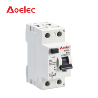 Disjoncteur différentiel modulaire AUR3 (RCCB) 10kA 30mA 2P 63A à réenclenchement automatique, montage sur rail DIN, couvercle résistant au feu en PA66