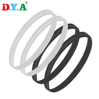 Bandeau de sport élastique en silicone et nylon blanc et noir personnalisable de haute qualité