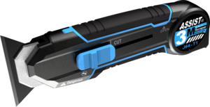 Cuchillo Raspador Giratorio J64 T1 con Cabezal de Aleación de Zinc Patentado de 4 Posiciones, Cinta Métrica de 3m y Cuchillas de Repuesto Ocultas para Cortar/Raspar/Grabar - Product Image 2