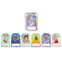Autocollants de Noël décoratifs pour cadeaux, étiquettes adhésives circulaires modèle A-218-R3 pour la fermeture des aliments et des cadeaux