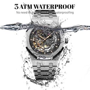 OEM Luxury Custom Watch 316L Stainless Steel Band and Case Multi-layer Hollow Out Dial <b>Automatic</b> Mechanical <b>Wristwatch</b> for Men - Product Image 3