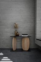 Idao conception de console en bois inoxydable noyer vente en gros
