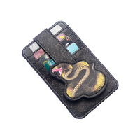 Dompet kartu kredit pria multi kartu yang dapat dipersonalisasi, dompet klip kartu retro warna-warni, dompet kartu kredit tipis yang dapat disesuaikan