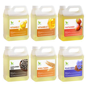 Huile de vitamine C de graines de lin biologiques brutes de germe de blé 100% huile pure pressée à froid en vrac de qualité cosmétique pour la peau et les cheveux - Product Image 1