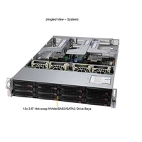 Serveur GPU IA SuperServer SYS-620U-TNR 2U Ultra avec 12 baies NVMe/SAS/SATA et 8 emplacements PCIe SYS-620U-TNR