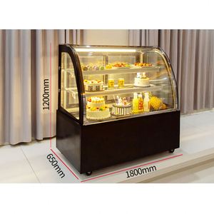 Réfrigérateur-<span class=keywords><strong>congélateur</strong></span> vitrine statique/refroidissement par air Rebirth <span class=keywords><strong>noir</strong></span>/blanc pour présentation de gâteaux, échantillon gratuit de vitrine-<span class=keywords><strong>congélateur</strong></span> pour gâteaux - Product Image 2