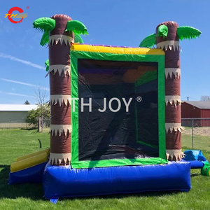 Nhiệt đới Rush rừng <span class=keywords><strong>Inflatable</strong></span> <span class=keywords><strong>Bouncer</strong></span> không khí trượt nước nhảy lâu đài bouncy mặt trăng lớn nhà trả lại kết hợp với hồ bơi - Product Image 5