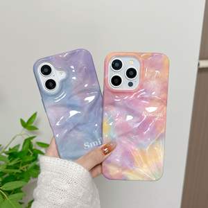 Funda para Teléfono ShanHai con Diseño 3D de Ondas de Agua para iPhone 16 15 14 13 ProMax, Pintura al Óleo de Acuarela, Cubierta Protectora - Product Image 2