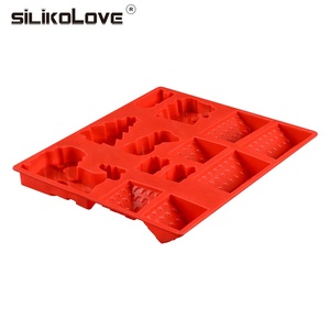 <span class=keywords><strong>Moule</strong></span> à gâteaux antiadhésifs en silicone, boîte de château de noël nouveau, - Product Image 6