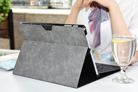 Étui en cuir noir universel pour tablette Microsoft Surface Pro 4 / 5 / 6 / 7, 12,3 pouces, avec clavier