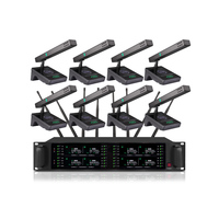 Vason 8801 – Un récepteur, huit microphones sans fil portables, micro-cravate, micro col de cygne, micro canon court pour conférence, piles AA