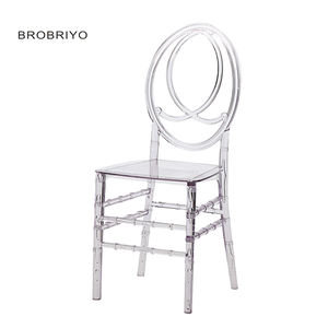 Chaise Phoenix Napoléon en résine acrylique plastique cristal empilable populaire en gros pour banquet de mariage - Product Image 6