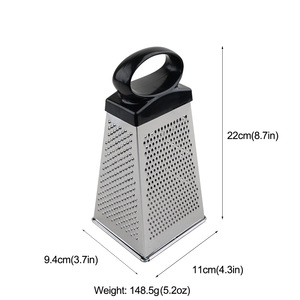 Râpe de cuisine manuelle <span class=keywords><strong>4</strong></span> faces en acier inoxydable multifonctionnelle coupeur de table fruits légumes fromage - Product Image 2