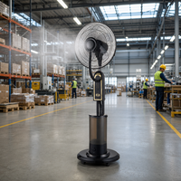 Ventilateur de sol électrique à télécommande, silencieux, trois vitesses réglables, oscillation latérale, grand flux d'air, pales de 16 pouces, tout en cuivre