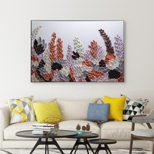 Cứu trợ Acrylic sơn trừu tượng hoa tay nặng dầu sơn bởi Palette dao <span class=keywords><strong>Gallery</strong></span> bọc vải với nổi khung tác phẩm nghệ thuật - Product Image 2