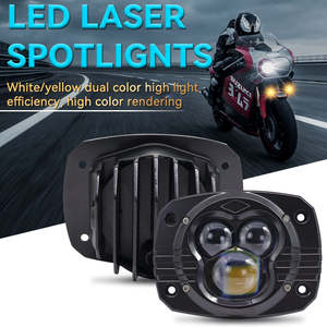 Faro Delantero LED de 3 Pulgadas para Motocicleta, Doble Color Blanco y Amarillo, Sistemas de Iluminación Automática, Luz Alta y Baja, 3 Lentes, Luces Auxiliares para Moto - Product Image 4