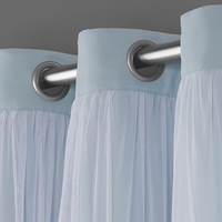 Rideaux d'intérieur double couche et occultants assombrissants, ensemble de 2 packs d'œillets à haut rendement énergétique Aqua New Arrival