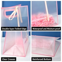 Sacs cadeaux transparents en PVC/PP imperméables avec poignée Flexiloop, imprimés sérigraphiés, pour mariages, fêtes prénuptiales, anniversaires