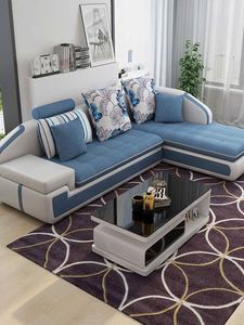 Canapé d'<span class=keywords><strong>angle</strong></span> moderne et simple pour salon, en tissu microfibre détachable et lavable, combinaison de canapés en latex de différentes tailles - Product Image 4