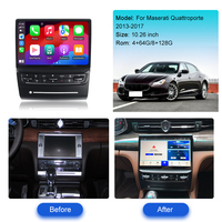 Sistema dual para Maserati Quattroporte 2013-2017, pantalla de navegación GPS Android para coche, Carplay estéreo, Unidad Principal Multimedia para coche