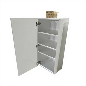 Ensemble de meubles de cuisine modulaires blancs modernes RTA, avec carcase en panneau mélaminé, étanche, pour appartement, avec robinet et charnières en quartz artificiel - Product Image 6