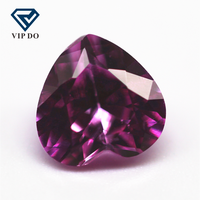 3*3mm-12*12mm Diamant schliff Herz schliff 2 # rosa Rubin korund lose Steine synthetische Herzform 2 # Korund rosa Saphir Edelsteine