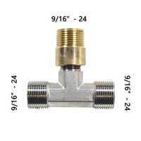 Nouveaux raccords en T en acier inoxydable Winibo pour accessoires marins, pour tubes de 5/16" et 3/8", adaptateur fileté 9/16"-24, purgeur