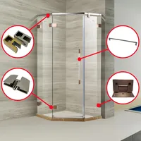 Barre de support de porte de douche en acier inoxydable de haute qualité, vente en gros d'usine, installation facile pour chambre d'hôtel, personnalisable