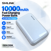 Power Bank Grosir 10000mAh 22.5W Pengisian Cepat Portabel Tipe-C Pengisi Daya Eksternal untuk Smartphone OEM ODM