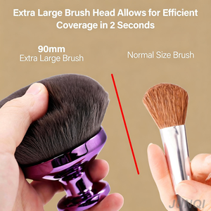 Pinceau Kabuki extra large personnalisé avec logo pour autobronzant, maquillage corporel, faux bronzage sans soleil, applicateur de mélange pour usage humide ou sec - Product Image 3