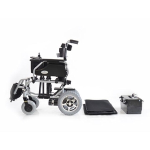 Fauteuil roulant électrique pliable tout terrain pour adultes, portable et motorisé avec télécommande Fauteuil roulant électrique