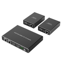 HDMI Splitter Extender 4K 1 in 2 OUT HDCP eard Scaler 4K sampai 1080p transmisi 50M dua cara IR POE RS232